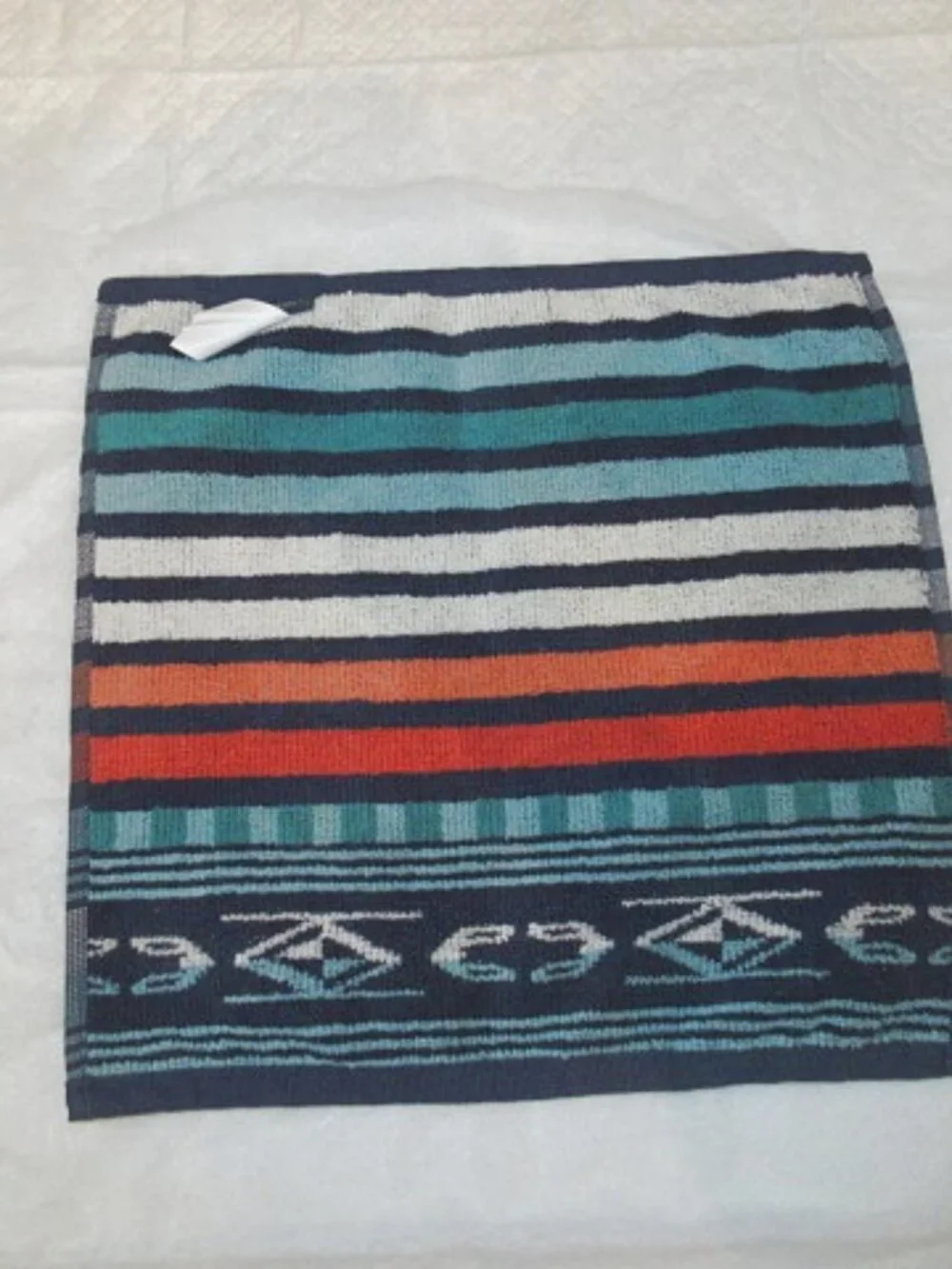 Vtg Pendleton Chimayo Sculpted Towels Set Of 2 Soft Cotton Aztec Southwestern